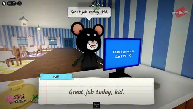 Bell prompt for rejecting suspicious customers during Animal Restaurant gameplay